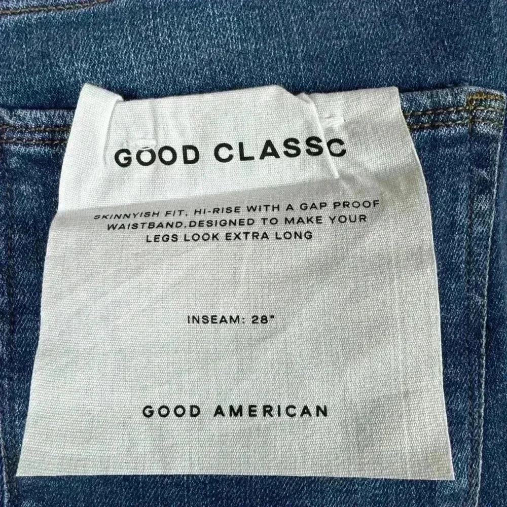 NWT Good American Good Classic Hi-Rise Skinnyish Fit Size 18 Blue681 MRSP $169 - Picture 5 of 5